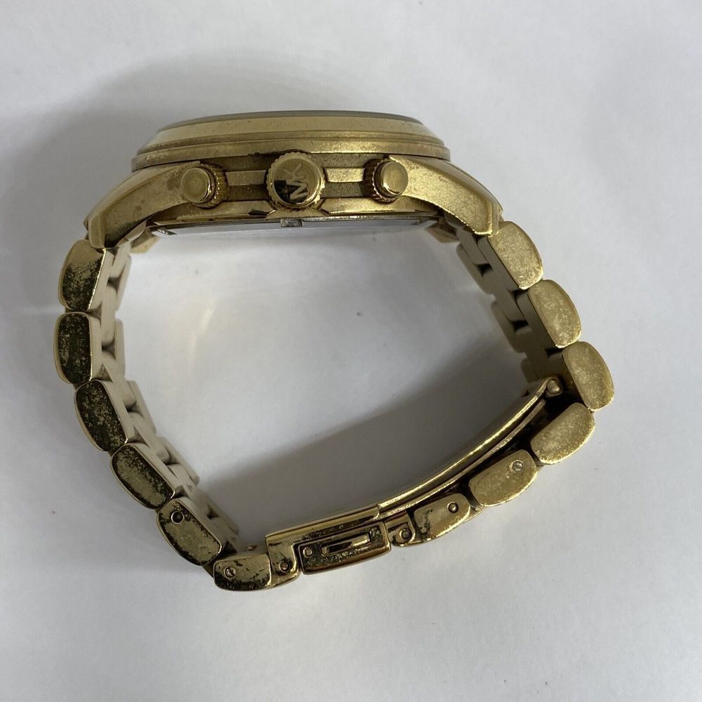 Michael Kors MK5055 Unisex Gold Stainless Steal Analog Dial Quartz Watch GE445 - Picture 11 of 12